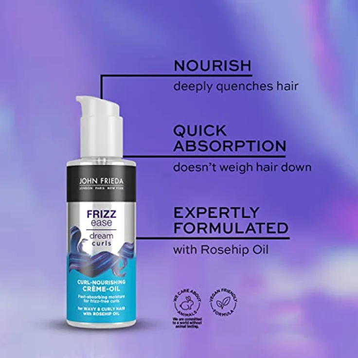 John Frieda Frizz Ease Dream Curls, nährendes Haaröl für lockiges Haar, 100 ml, vegan – Bild 2