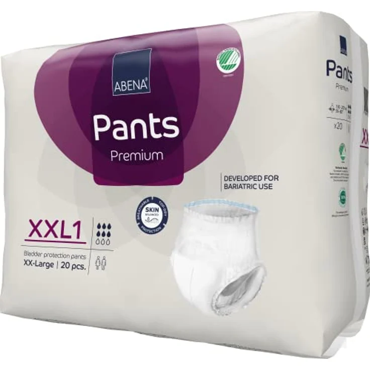 ABENA Pants XXL1 Premium Inkontinenzhosen, 20 Stück Pack, 152,4–203,2 cm Taille, 1700 ml Saugfähigkeit, von ABENA – Bild 3