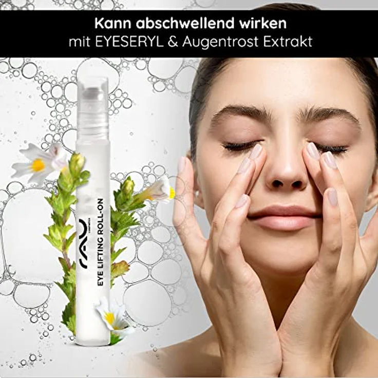 Eye Lifting Roll On 10 ml - Gesicht Serum bei Augenringen, Schwellungen und Falten für die Augenpartie für reife Haut und trockene Haut mit Allantoin,Beautifeye & Eyeseryl - RAU Cosmetics – Bild 4