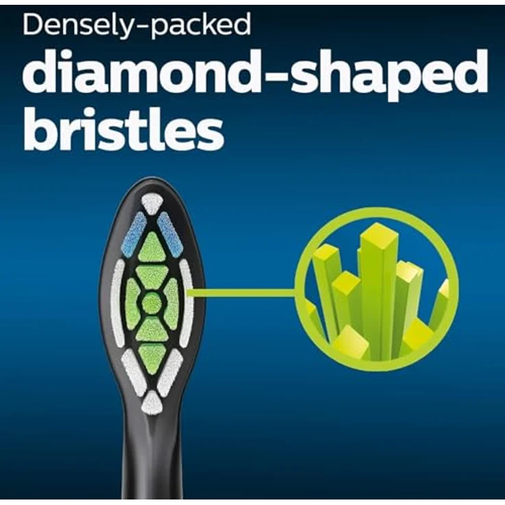 PHILIPS Sonicare HX6066/88 Optimal White, 4er-Pack Aufsteckbürsten mit diamantförmigem Borstenbereich und BrushSync Technologie – Bild 4