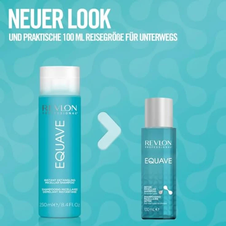 REVLON PROFESSIONAL EQUAVE Detox Micellar Shampoo, 100 ml, tiefenreinigendes Mizellen Haarshampoo mit Gel-Textur, für seidige, glänzende Haare – Bild 2