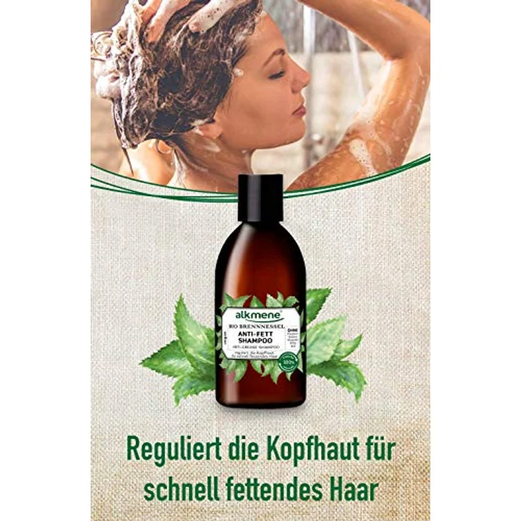 Alkmene Anti Fett Shampoo mit Bio Brennnessel - Veganes Shampoo für fettige Haare - 6er Vorteilspack (6x 250 ml) – Bild 2