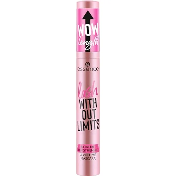 essence lash WITHOUT LIMITS EXTREME LENGTHENING & VOLUME MASCARA, Nr. 01, Schwarz, langanhaltend, volumengebend, vegan, ohne Mikroplastikpartikel, Nanopartikel frei, ohne Parfüm, 1er Pack (13ml) – Bild 2
