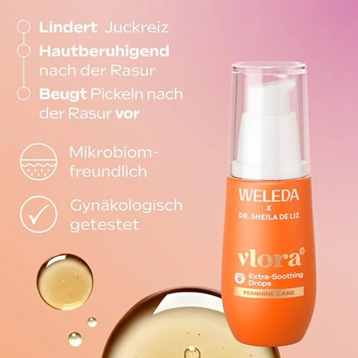 Weleda Vlora+ beruhigende Intimpflege, 30 ml, spendet Feuchtigkeit und reduziert Reizungen – Bild 4
