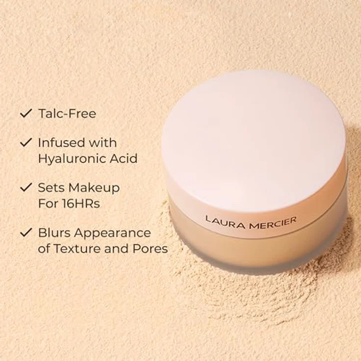 Laura Mercier Translucent Loose Setting Powder Ultra Blur, talkfreies Puder mit 16 Stunden Halt, 20 g, Farbe Honey – Bild 4