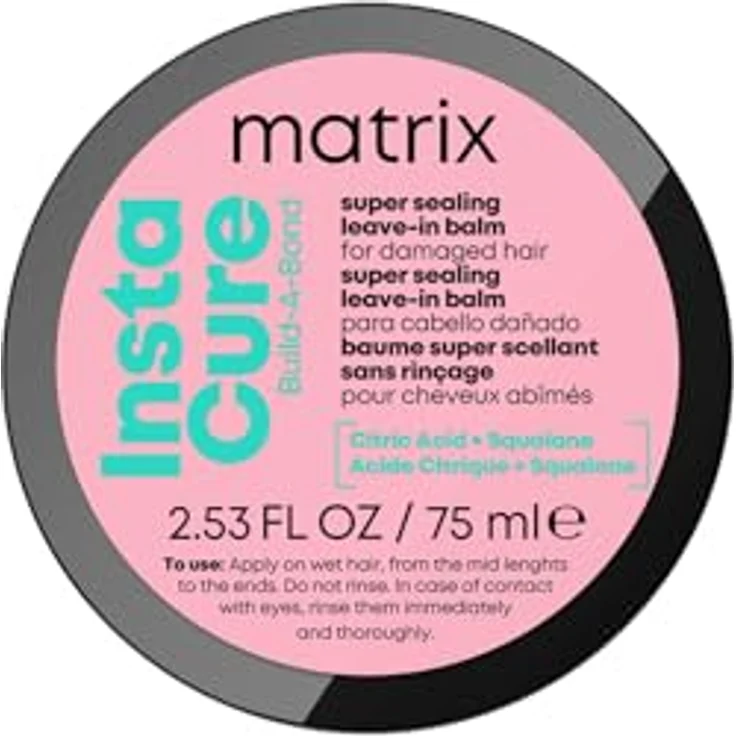 Matrix Leave-In Balsam für geschädigtes und chemisch behandeltes Haar mit Zitronensäure und Squalan, Hitzeschutz & Anti-Frizz, Insta Cure Build-A-Bond, 1 x 75 ml – Bild 1