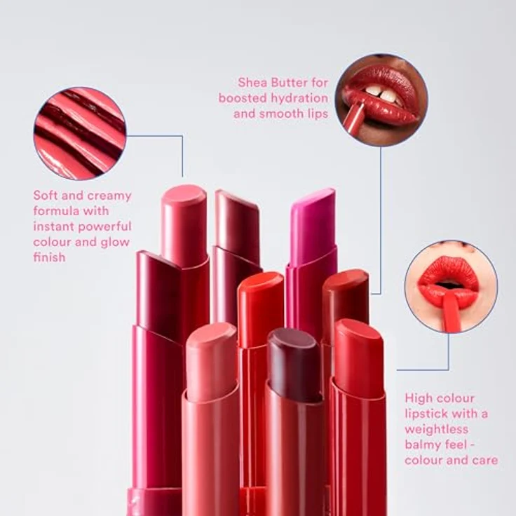 3INA The Color Lip Glow, hydratisierender Lippenstift mit Glanz, Farbton 254 - Vintage Rose, 1.6 g – Bild 3