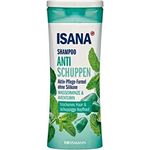 ISANA Shampoo Anti-Schuppen Wasserminze & Grüner Tee 3er Pack 3 x 300 ml, Isana