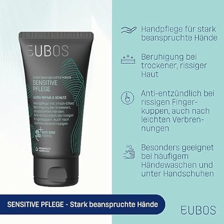 Eubos | Sensitve Pflege | Ultra Repair & Schutz | 75ml | für empfindliche Hände | Hautverträglichkeit dermatologisch bestätigt – Bild 2