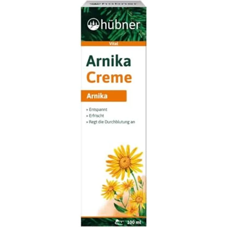 Hübner Arnika Creme 100ml, pflegende Gesichtscreme zur Linderung von Hautirritationen