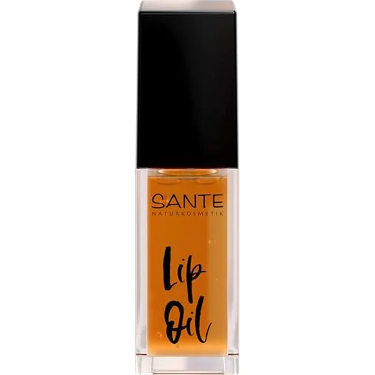 SANTE Naturkosmetik Lip Oil Orange, pflegendes Lippenöl mit Rizinusöl und Wachs, 7ml, vegan und NaTrue zertifiziert – Bild 1