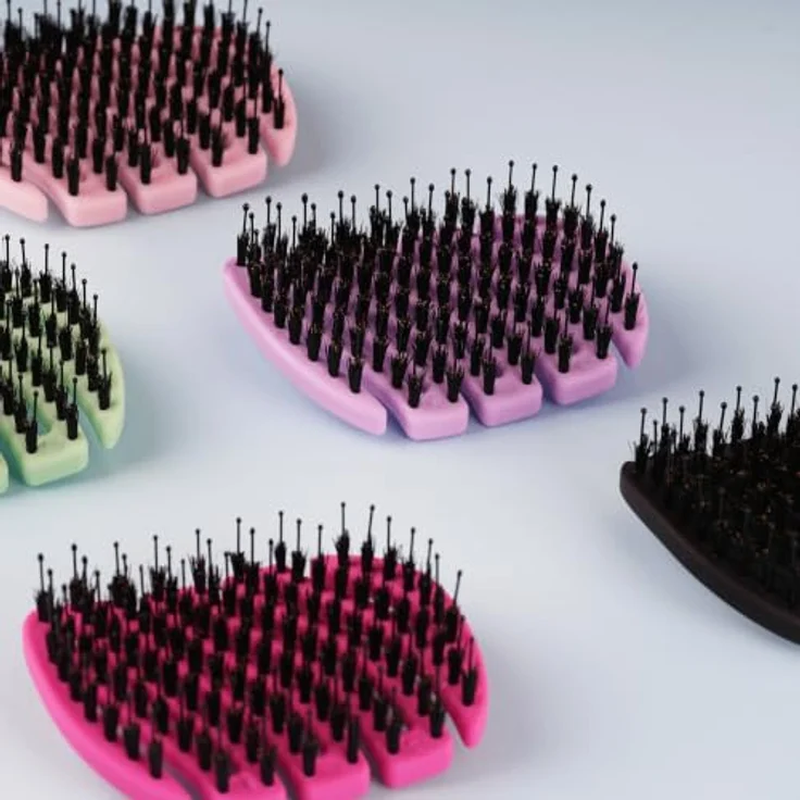 Sister Young MILA PINK BV - Mini-Bürste mit natürlichen Wildschweinborsten und Nylonstiften, No Tangle für gesundes Haarpflege – Bild 19
