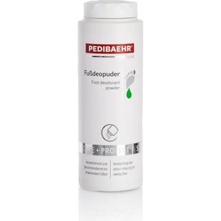 Pedibaehr Fußdeopuder, talkfreies Fußpuder mit erfrischendem Orangen-/Zitronenduft, 100g – Bild 3