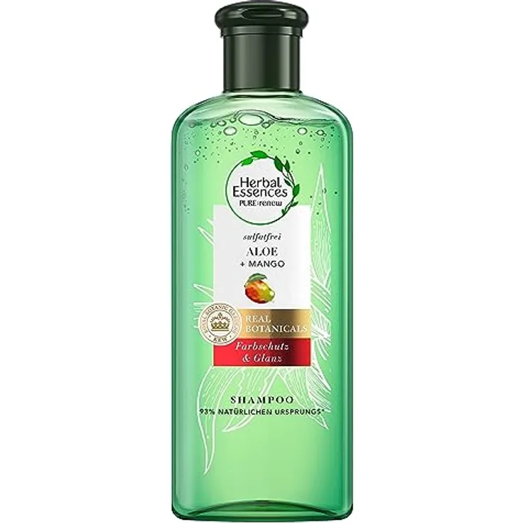 Herbal Essences PURE: renew Farbschutz & Glanz, Sulfatfreies Shampoo Mit Aloe + Mango, 6x 225ml