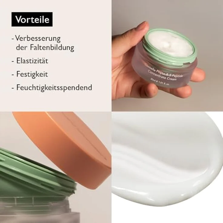 Haruharu Wonder Centella Phyto & 5 Peptide Concentrate Cream, multifunktionale Gesichtscreme, 30 ml, feuchtigkeitsspendend und regenerierend für jugendliche Haut – Bild 5