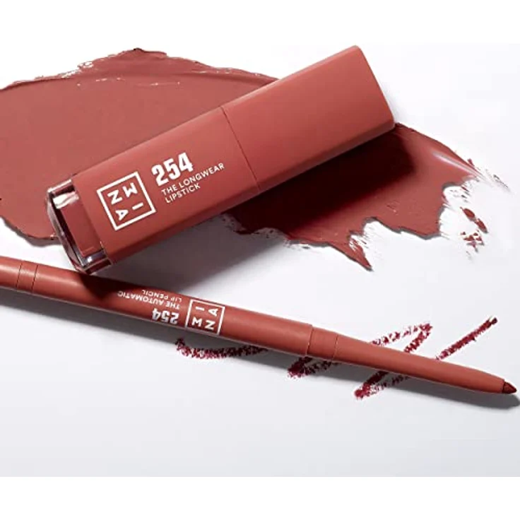 3INA The Longwear Lipstick, Lippenstift mit 12 Stunden Halt, 6 ml, Nr. 254 - Dark Pink Nude – Bild 5