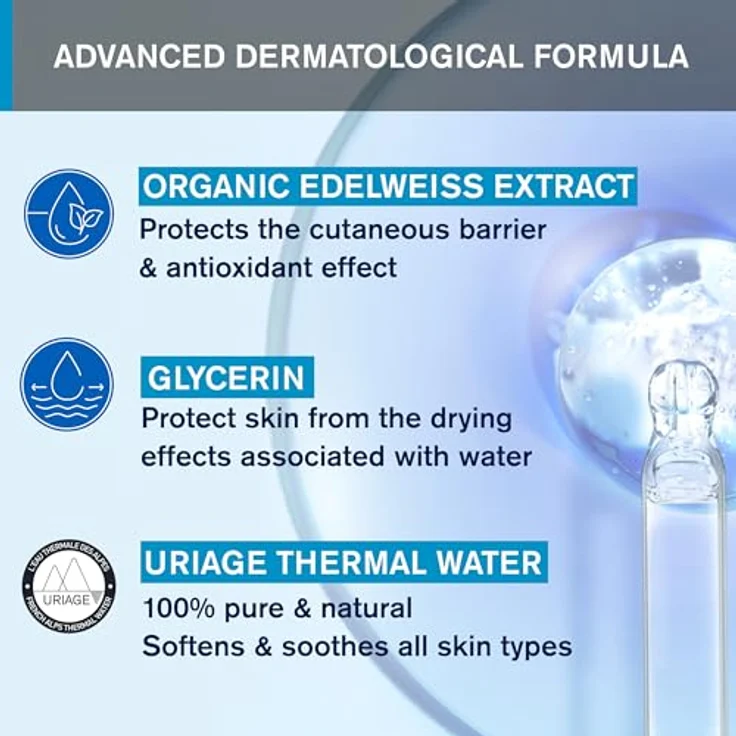 Uriage Gesichtsreiniger & Make-Up Entferner 150ml - Ultra-Soft Airy Foam, Abspülbarer Reiniger - Entfernt Make-Up Perfekt, Hinterlässt Die Haut Weich - Blumenduft - Seifenfrei, Physiologischer pH - von Uriage – Bild 4