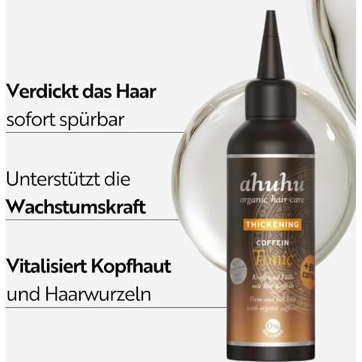 ahuhu organic hair care Bio Coffein Thickening Tonic 100ml – Bild 2