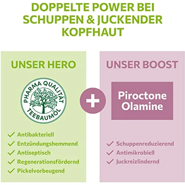 Alkmene Mein Teebaumöl Kopfhaut Tonikum 3x 250 ml, Juckreiz Linderung mit 100% Bestätigung, vegan & klimaneutral, beruhigendes Haarwasser bei trockener & juckender Kopfhaut – Bild 3