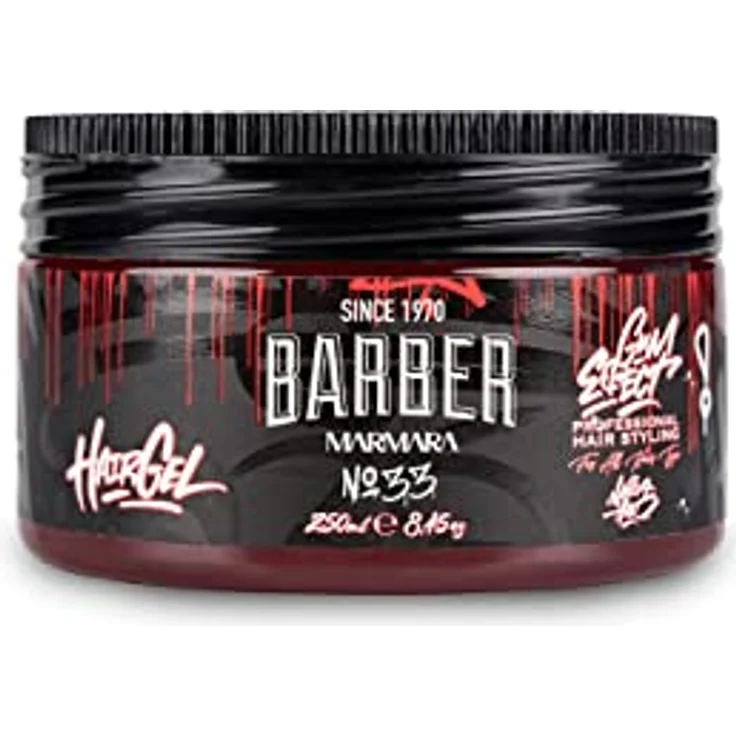BARBER MARMARA No.33 Hair Styling Gel 500ml - Haargel Herren - Starker Halt - Kein Verkleben und ohne Rückstände - Alkohol Frei - Frischer Duft - Hair Gel - wet hair look - gummy Effect – Bild 3