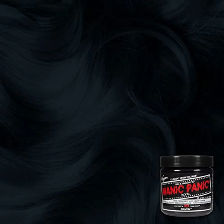 Manic Panic Raven Classic Creme, Vegan, Cruelty Free, Black Semi Permanent Hair Dye 2 x 118ml – Bild 3