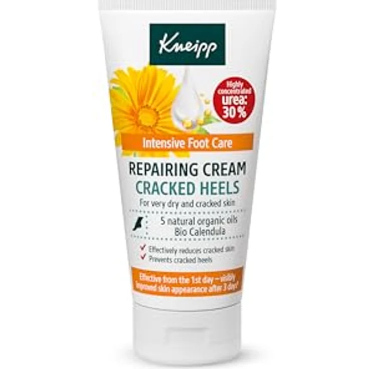 Kneipp Creme rissiger Fersen; repariert und verhindert Risse in den Fersen; regeneriert; beruhigt und erfrischt; natürliche und organische Öle; Harnstoff; Panthenol; Orangengeruch; 50 ml – Bild 3