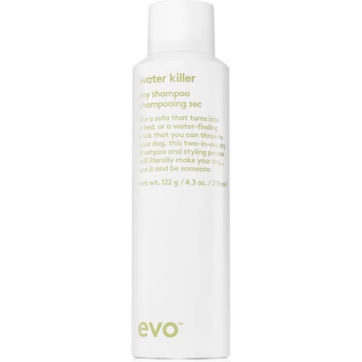 EVO Style Water Killer, Trockenshampoo 200 ml, absorbiert überschüssiges Fett, verleiht Volumen und angenehmen Duft