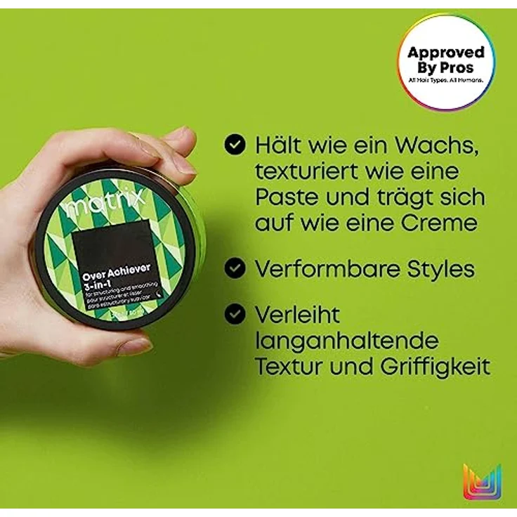 Matrix Styling Over Achiever 3in1, Trägt sich auf wie eine Creme, Hält wie ein Wachs, Texturiert wie eine Paste, 1 x 50 ml – Bild 4