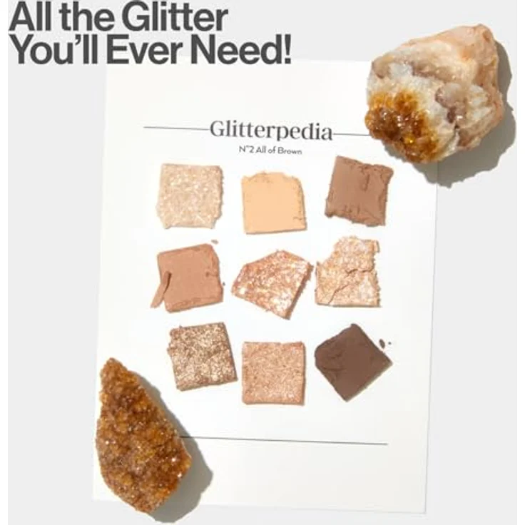 Unleashia Glitterpedia Eye Palette, Lidschattenpalette Farbton No.2 All of Brown, 6.2 g, mit intensiver Pigmentierung und Glitzereffekt – Bild 2