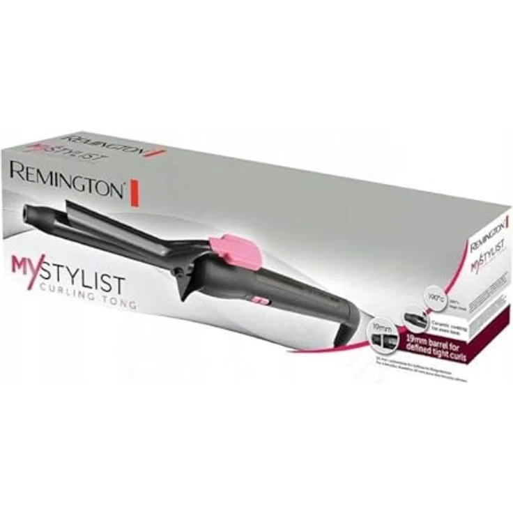Remington Lockenstab My Stylist CI1A119, 19 mm für definierte Ringellocken, Keramikbeschichtung, schwarz-pink für voluminöse & glamouröse Locken – Bild 3