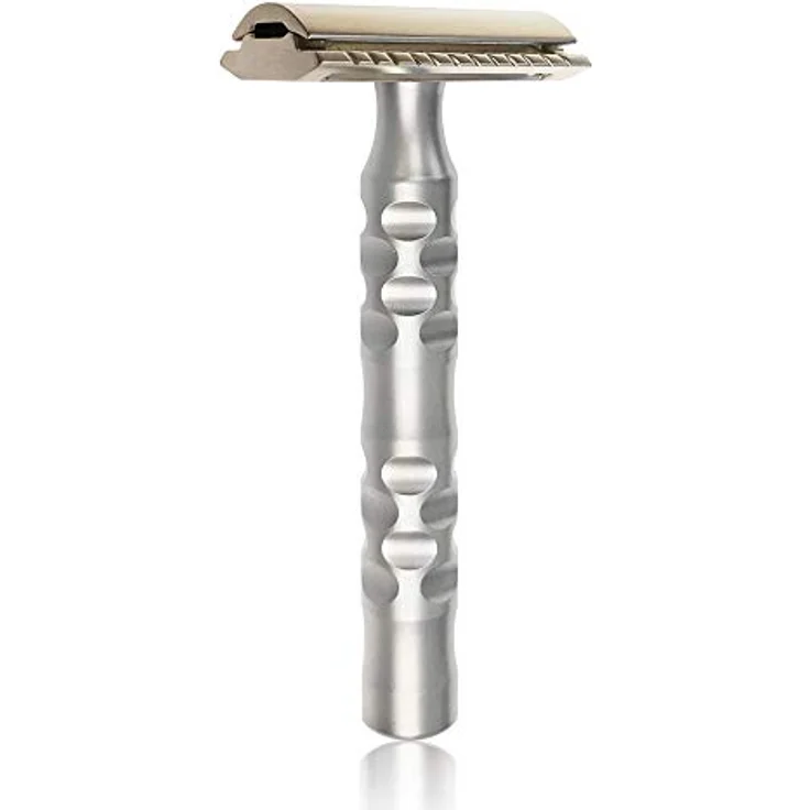 The Goodfellas' Smile Sicherheitsrasierer Italico Rasierhobel geschlossener Kamm Griff aus Edelstahl mit Hartchrombehandlung Grifflänge 9 cm – Bild 2