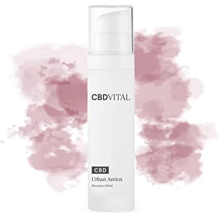 CBDVITAL CBD Urban Antiox, 125 mg Cannabidiol Gesichtscreme mit Hyaluron & Grüntee Extrakt, 50 ml, Unisex, Anti Aging, 100% vegan, BIO Naturkosmetik