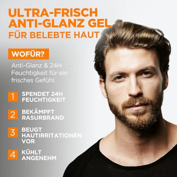 L'Oréal Men Expert Hydra Energy Kühlendes Feuchtigkeits-Gel Anti-Glanz 50ml, Mattierendes und erfrischendes Gel 24H Anti-Müdigkeit, Gesichtscreme für Herren mit Meeresquellwasser – Bild 4