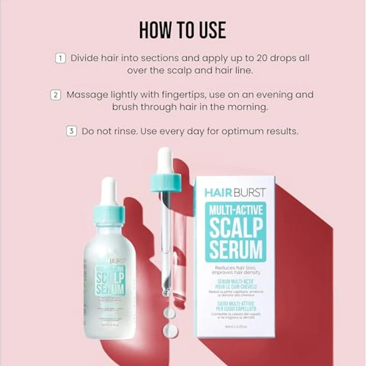 Hairburst Multi-Active Scalp Serum, Wachstumsserum für das Haar, 60 ml zur Förderung des Haarwachstums und Stärkung der Haarwurzeln – Bild 4