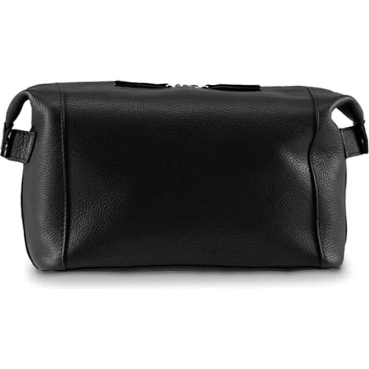 Jost Frankfurt Toilet Bag, Necessaire aus Rindsleder mit geräumigem Hauptfach, schwarz – Bild 3