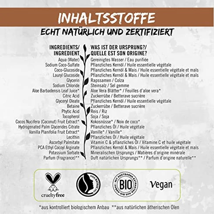 SANTE Naturkosmetik Pflegendes Duschgel mit exotischem Duft, Duschpflege für geschmeidige Haut in Familiengröße, Mit Bio-Kokosnuss und Bio-Aloe Vera, Family Duschgel , 1 x 950 ml – Bild 4