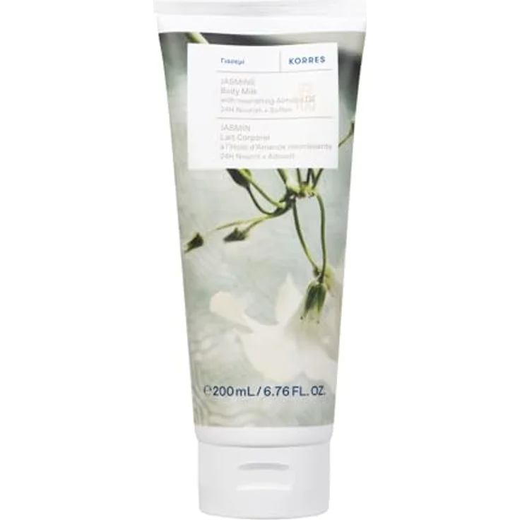 KORRES JASMINE Bodymilk, 200 ml mit Mandelöl, 24h Pflege, vegan, silikon- und parabenfrei, floraler Jasmin-Duft – Bild 1