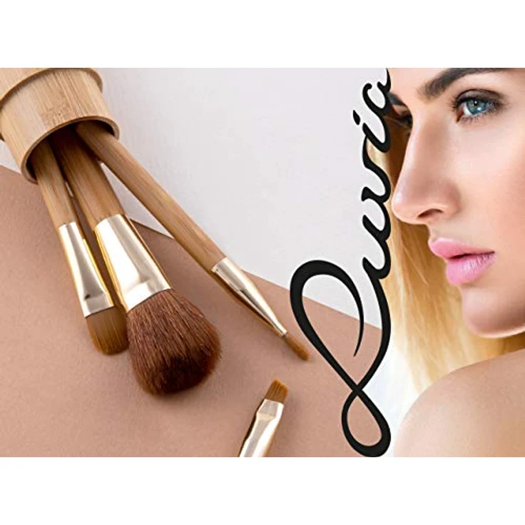 Luvia Cosmetics Kosmetikpinsel-Set Travel Bamboo Tube, 4 tlg. Make-up Accessoires Set, Dekorative Kosmetik Make-up Accessoires – Bild 6