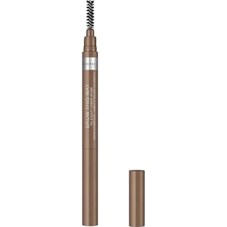 Rimmel Brow This Way Augenbrauenstift, 2 in 1 Bürste, Farbton 001 Blonde, 0,25 g, vegan, Langzeiteffekt, volle Form und Volumen – Bild 4