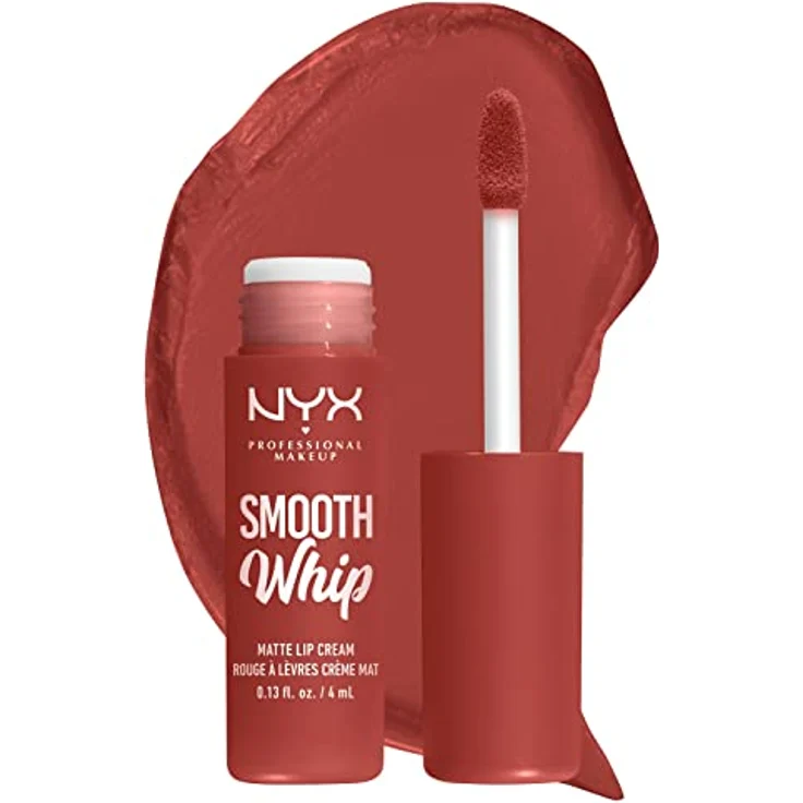 NYX Professional Makeup Smooth Whip Matte Lip Cream, glättender seidiger Lippenstift in Farbton 03 Latte Foam, 4 ml – Bild 1