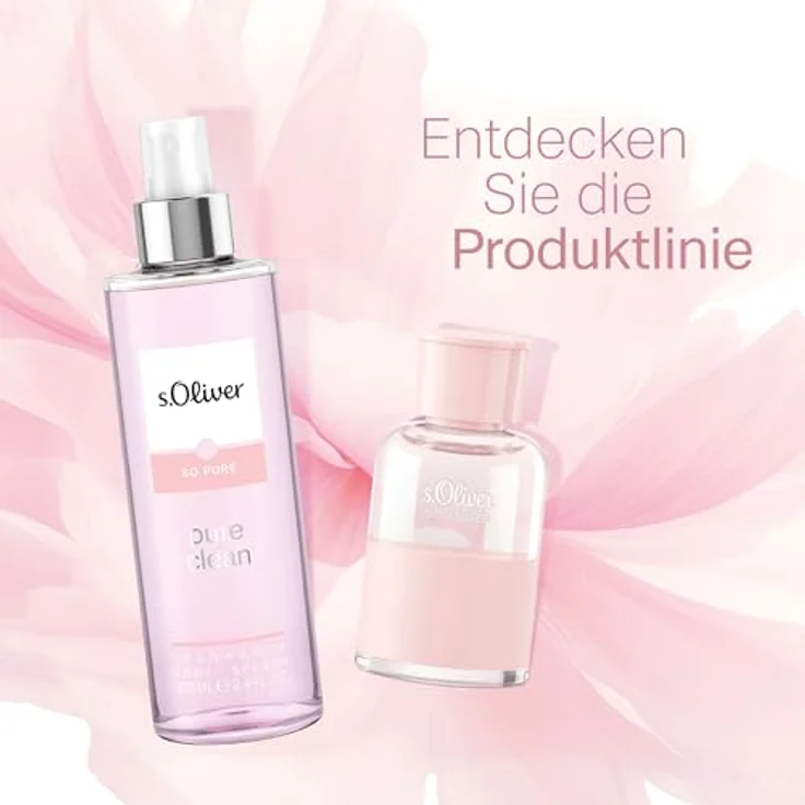 s.Oliver So Pure Pure clean Body Splash, Duftkomposition mit Apfel, Freesie und Sandelholz, 250 ml, zartrosa – Bild 2