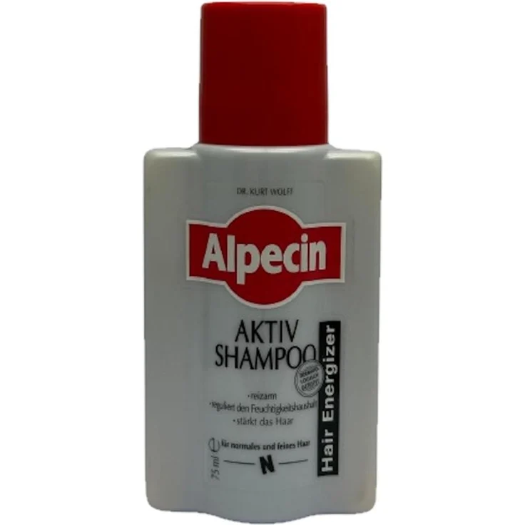 Alpecin Aktiv Shampoo reizarm, Hair Energizer für feines & normales Haar, 75 ml