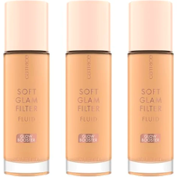 Catrice Soft Glam Filter Fluid, Basis Nr. 020, Nude, pflegend, vegan, ölfrei, 3er Pack (3x30ml) – Bild 1