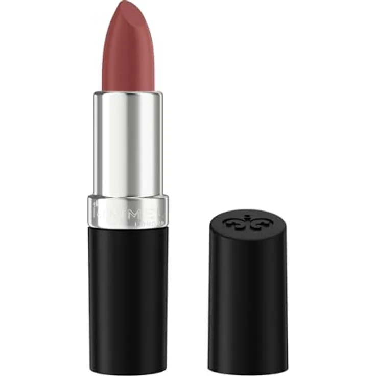 Rimmel London Lasting Finish Satin Lipstick Lang Lippenstift mit Vitaminen, 280 Mauve Quartz, 4g - Bis zu 8 Stunden Halt, 25% klarer, glatte cremige Formel