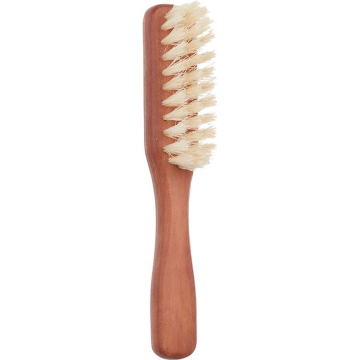 Regincós Fade Brush, 3-reihige Bartkämme mit ergonomischem Holzgriff, ideal zum Entfernen feiner Schnitthaare und für gleichmäßige Einarbeitung von Bartpflegeprodukten