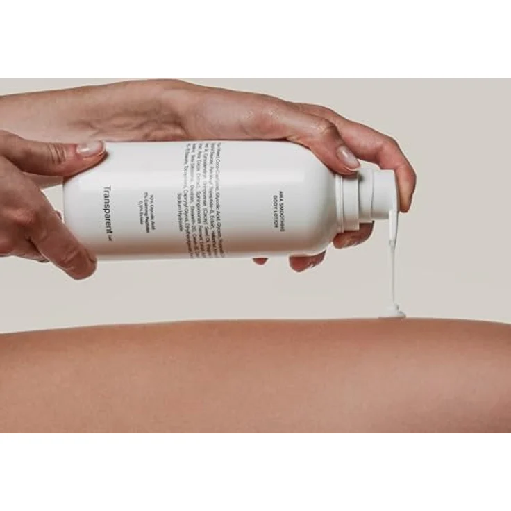 Transparent Lab AHA Smoothing Body Lotion 400 ml, mit 10 % Glykolsäure, feuchtigkeitsspendend und exfolierend für glatte Haut – Bild 3