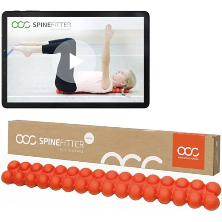 SISSEL® SPINEFITTER® Junior Lava, Rückendehner für Kinder & Jugendliche, Rückenretter für Haltung, Wirbelsäulenstrecker mit 16 Kugelpaaren, ideal für Therapie & Prävention