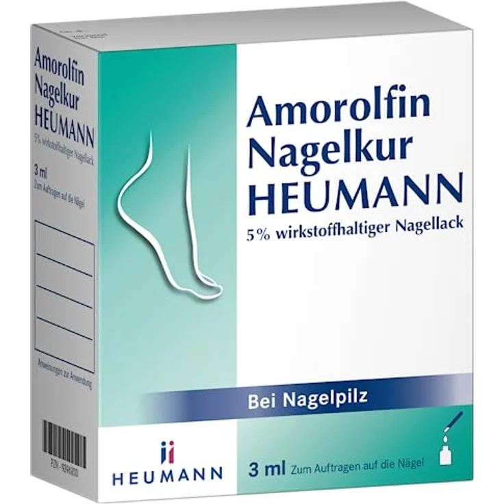 Amorolfin Nagelkur Heumann bei Nagelpilz, 3 ml Wirkstoffhaltiger Nagellack – Bild 1