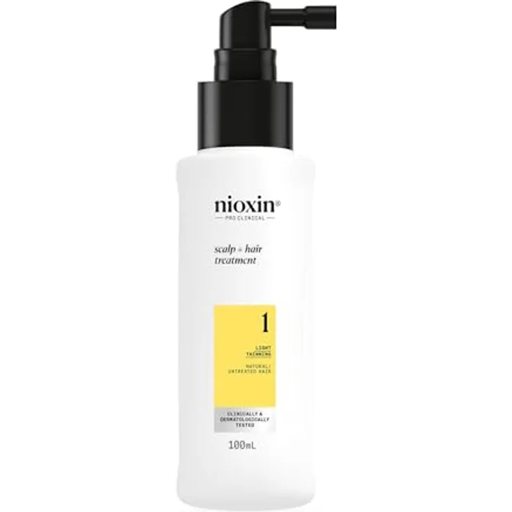 NIOXIN Scalp + Hair System 1 Hair Thickening Treatment – Niacinamid Serum für unbehandeltes Haar, mit Biotin & Koffein (100 ml)