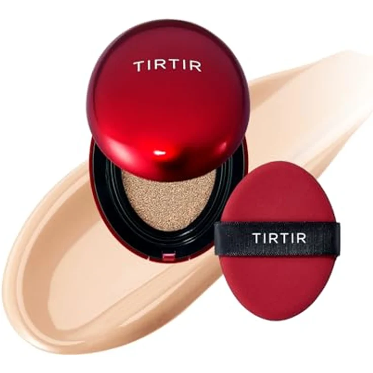 TIRTIR Mask Fit Red Cushion Mini, langanhaltendes Make-up mit Schwämmchen, 21N Ivory, 4.5 g – Bild 1